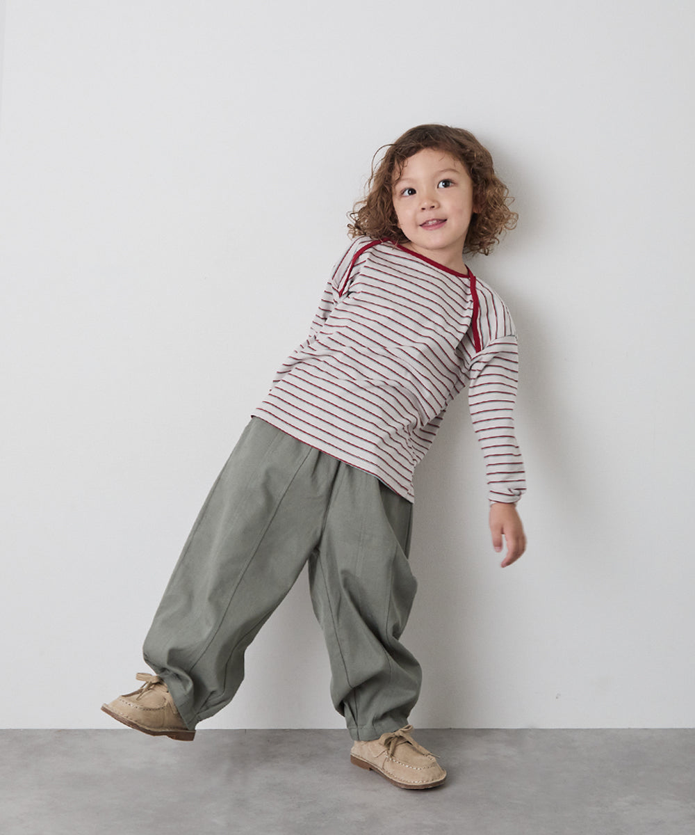 ピュアコットンセンターダブルシームバルーンパンツ