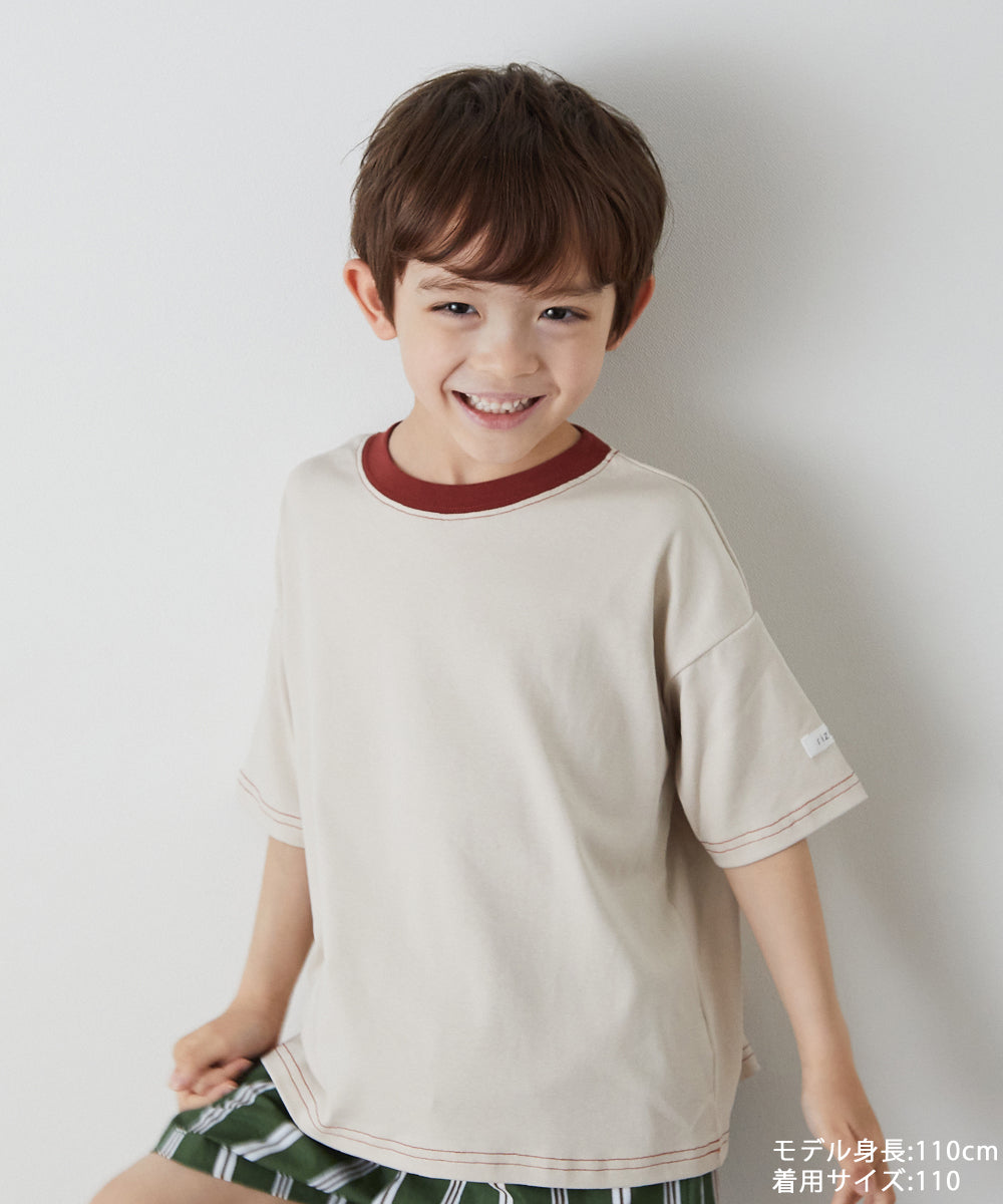 バイカラーステッチTシャツ