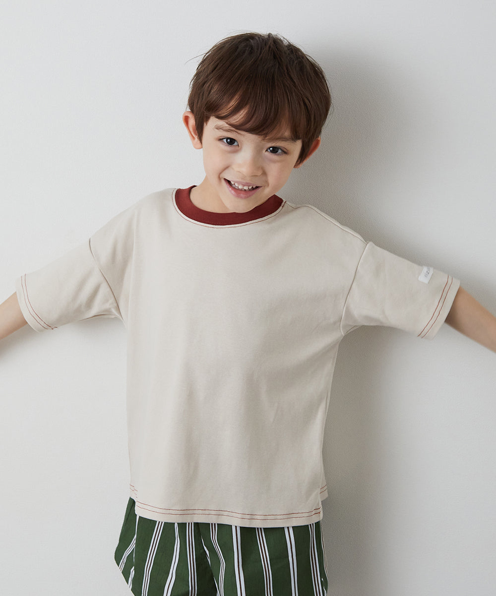 バイカラーステッチTシャツ