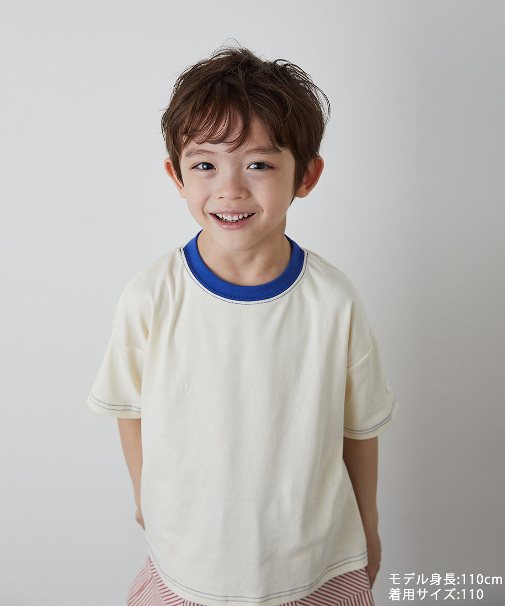 バイカラーステッチTシャツ