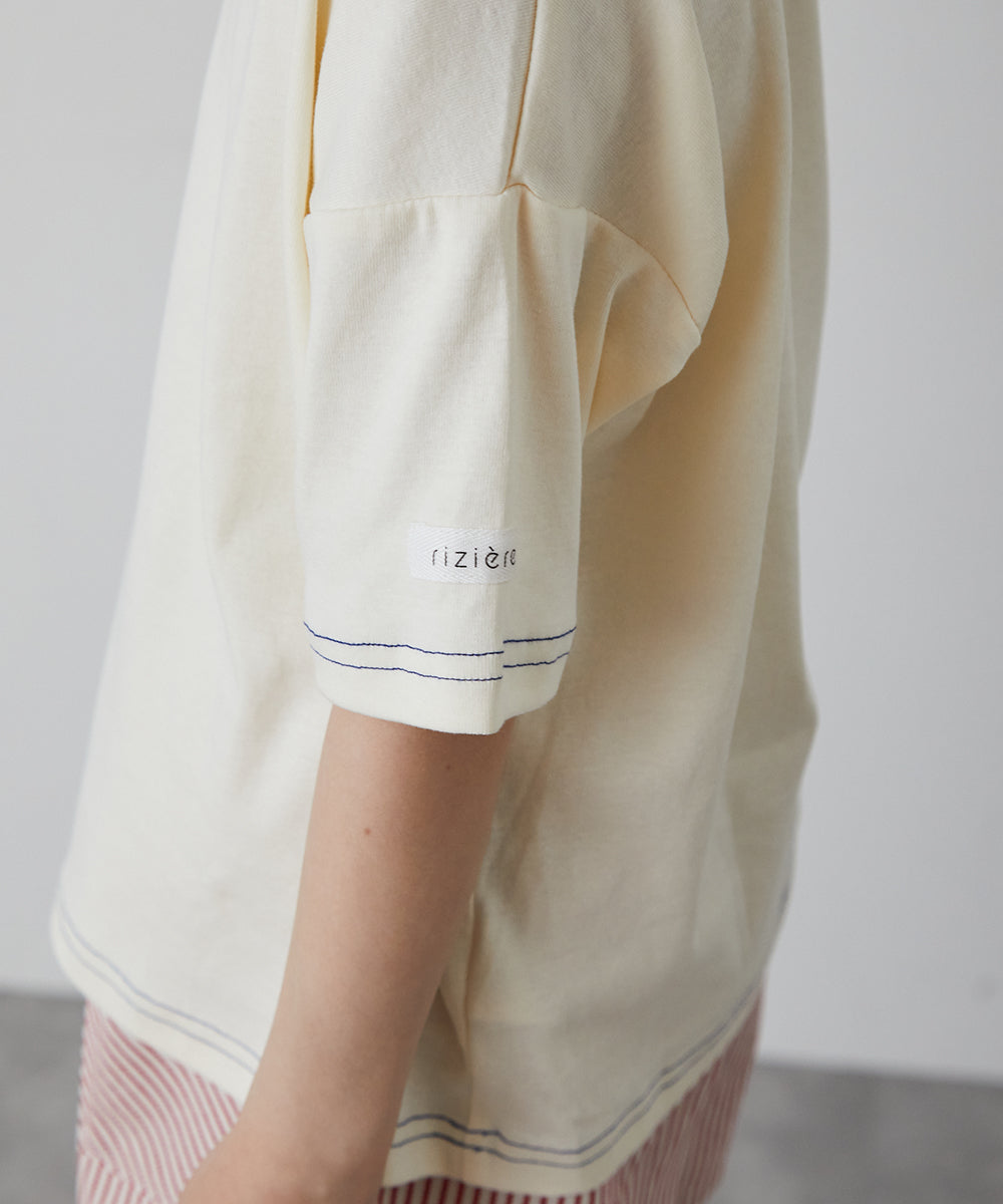 バイカラーステッチTシャツ