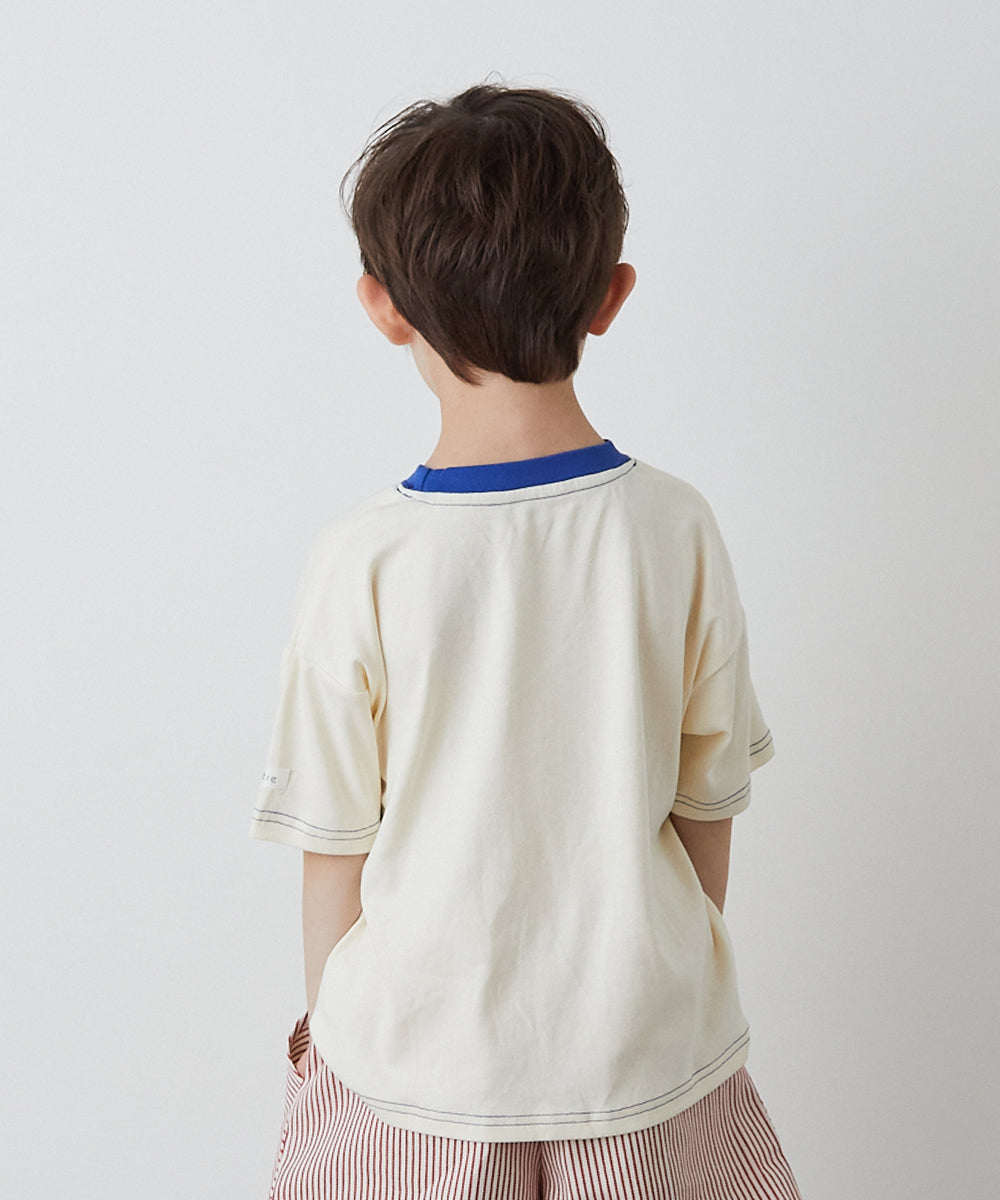 バイカラーステッチTシャツ