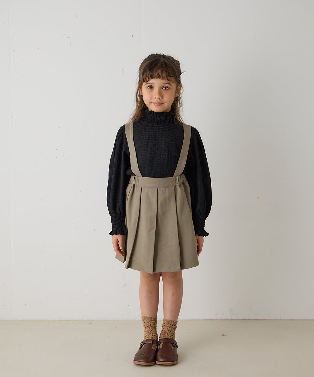 サスペンダープリーツスカート