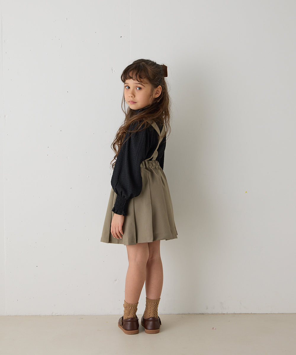 サスペンダープリーツスカート