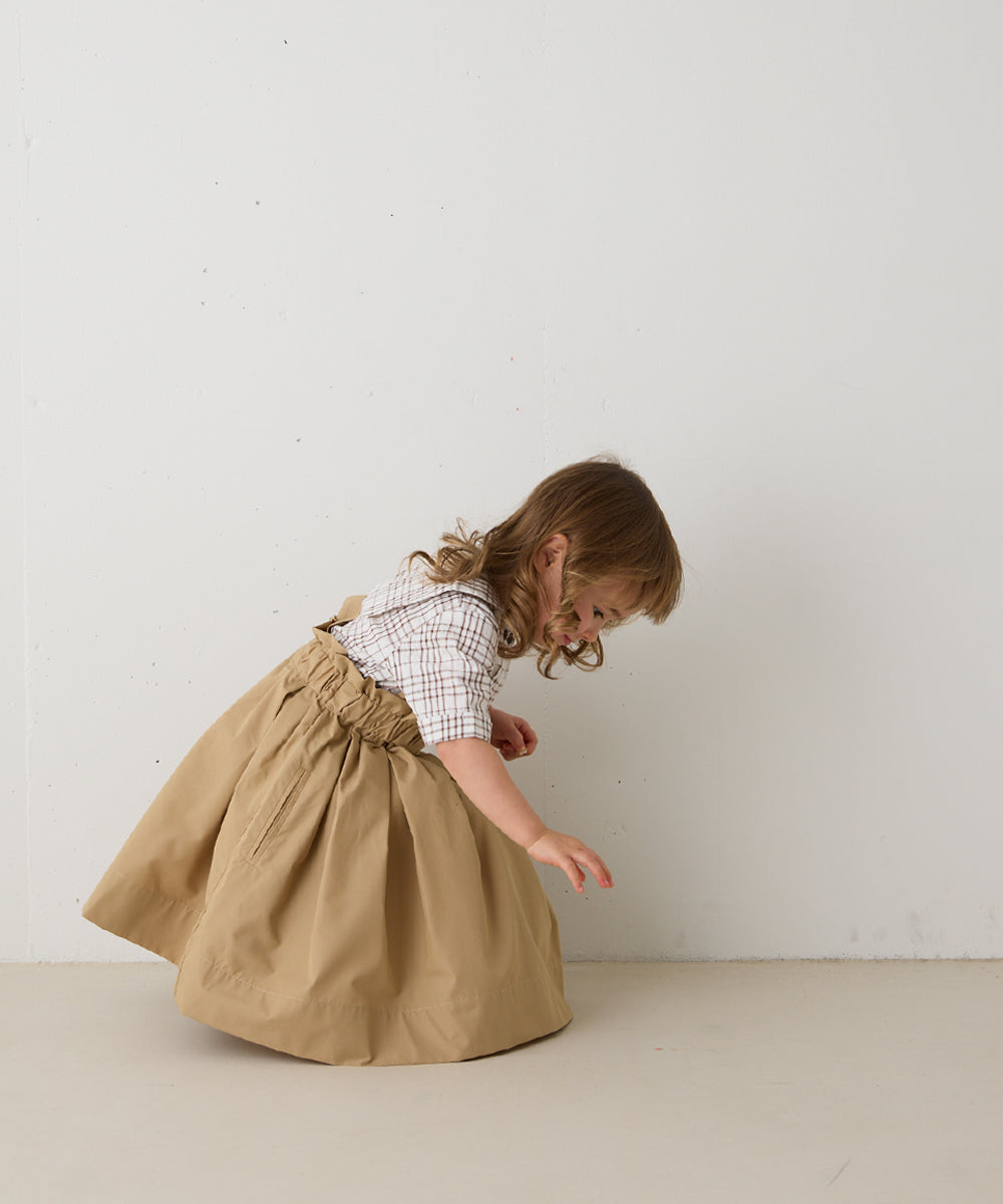 サス付きハイウエストギャザースカート