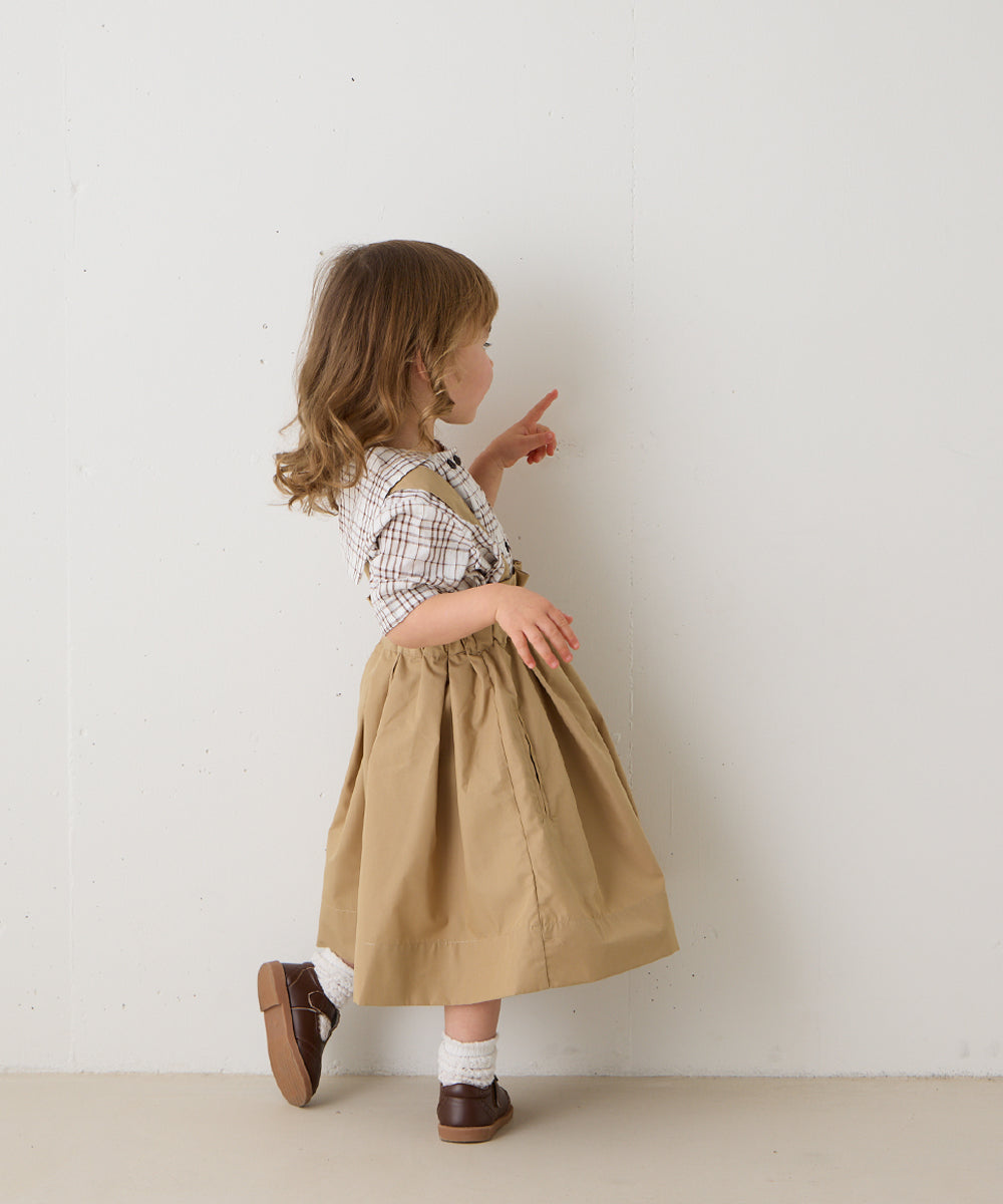 サス付きハイウエストギャザースカート