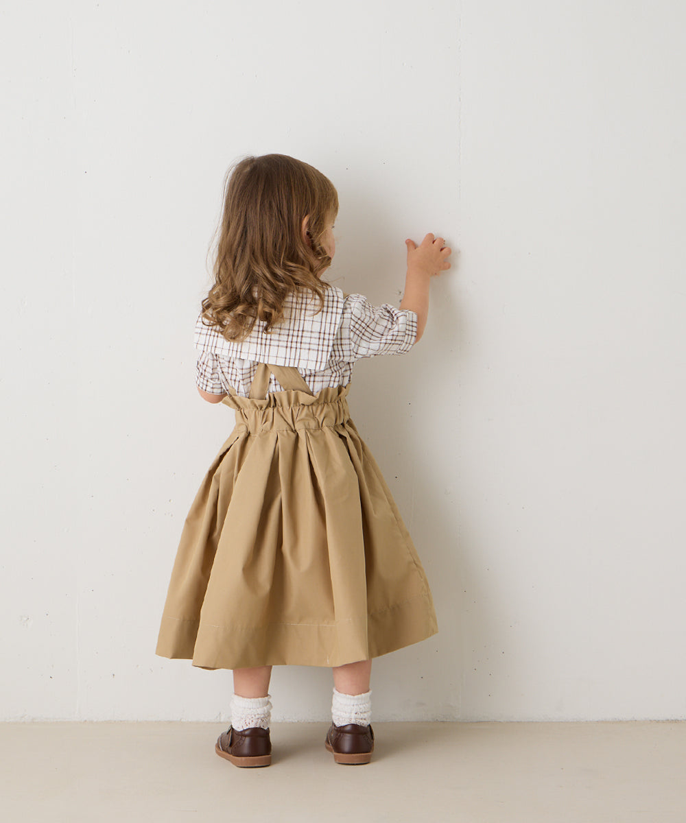 サス付きハイウエストギャザースカート