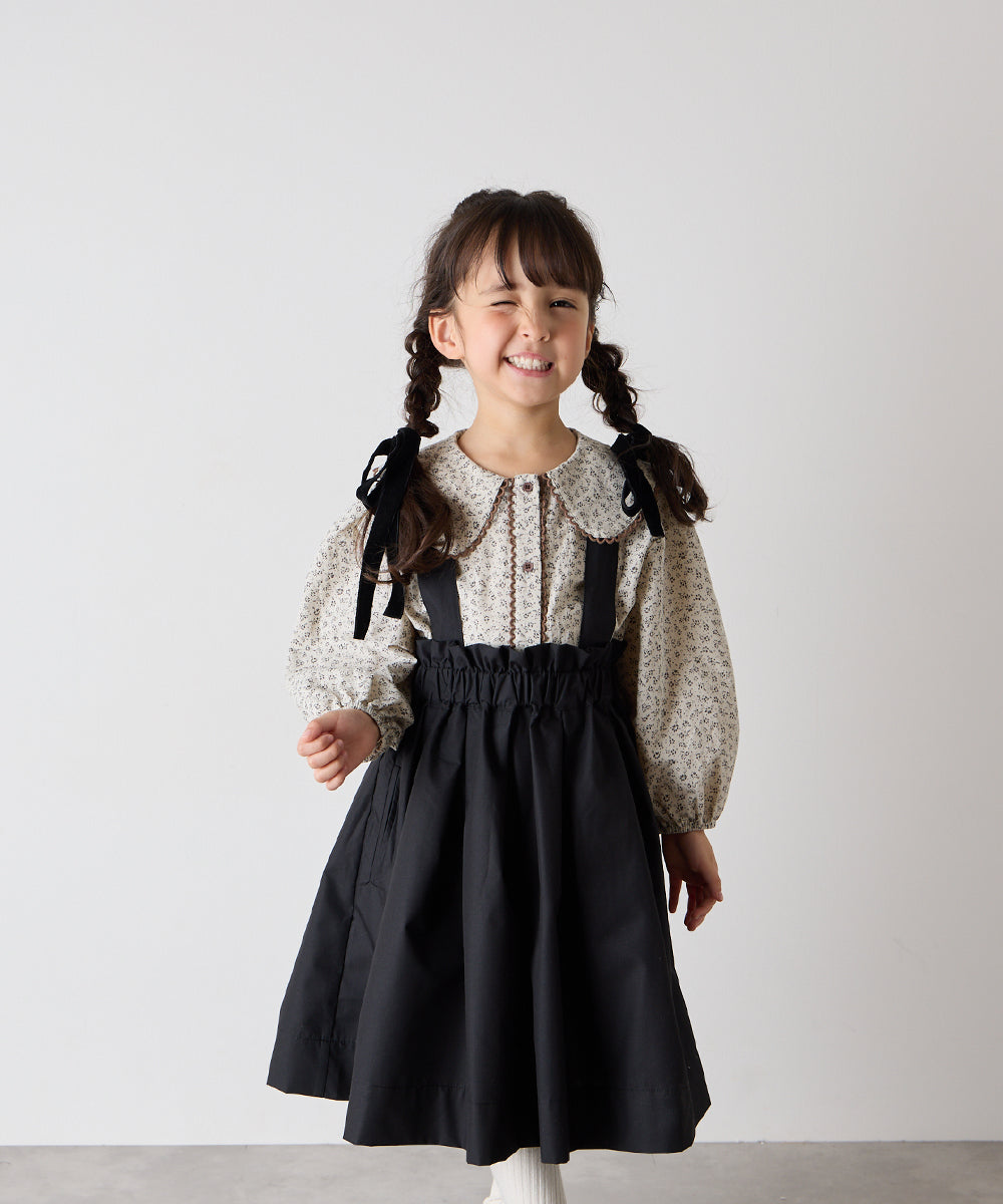 サス付きハイウエストギャザースカート