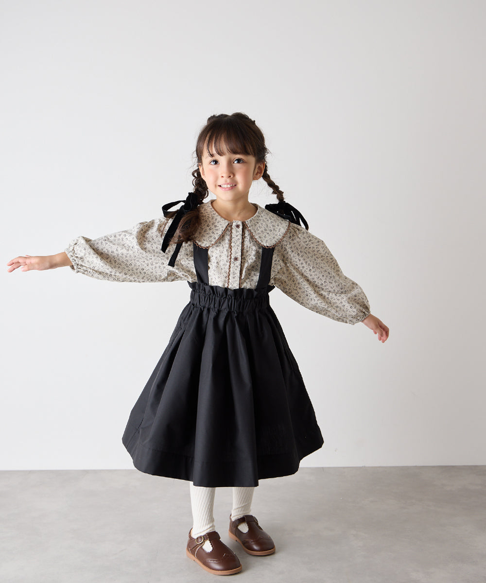 サス付きハイウエストギャザースカート