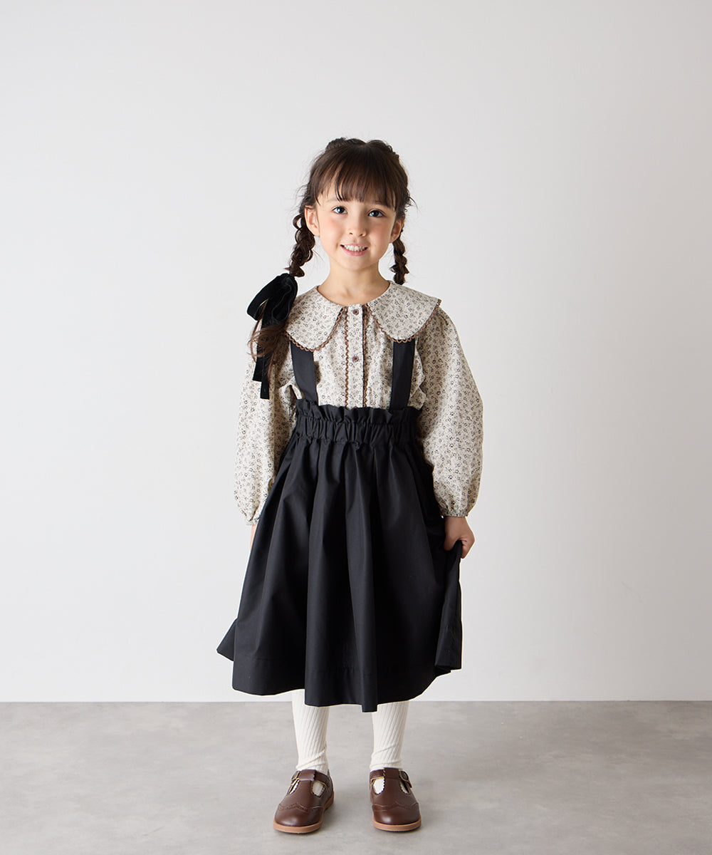 サス付きハイウエストギャザースカート