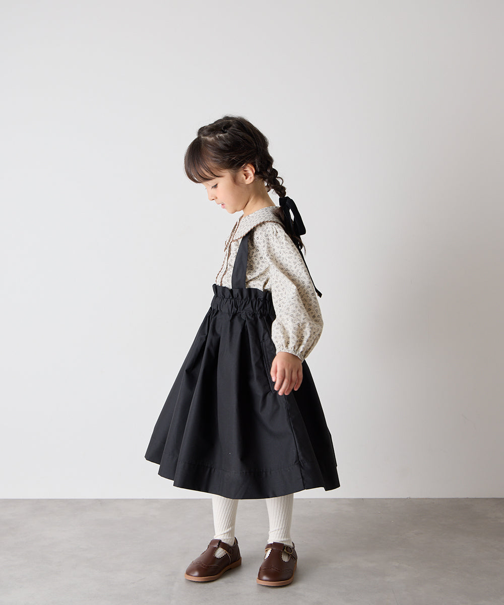 サス付きハイウエストギャザースカート