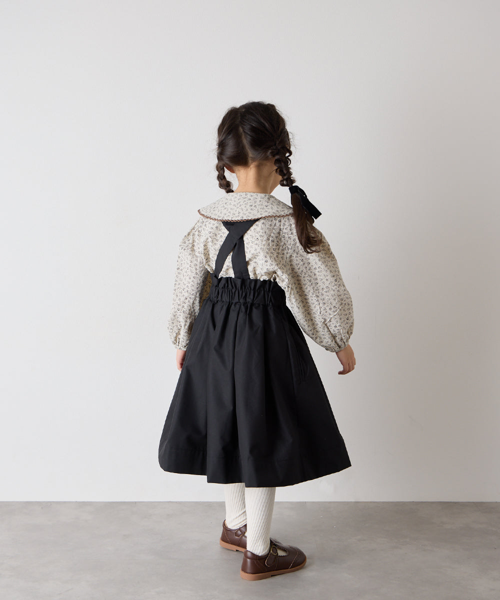 サス付きハイウエストギャザースカート