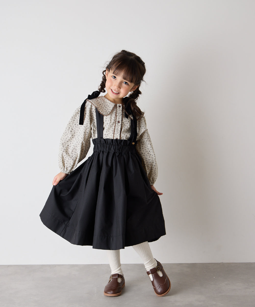 サス付きハイウエストギャザースカート