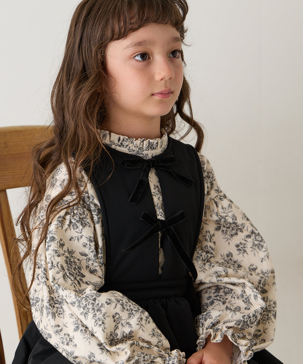 ベロアリボン中綿ジャンパースカート