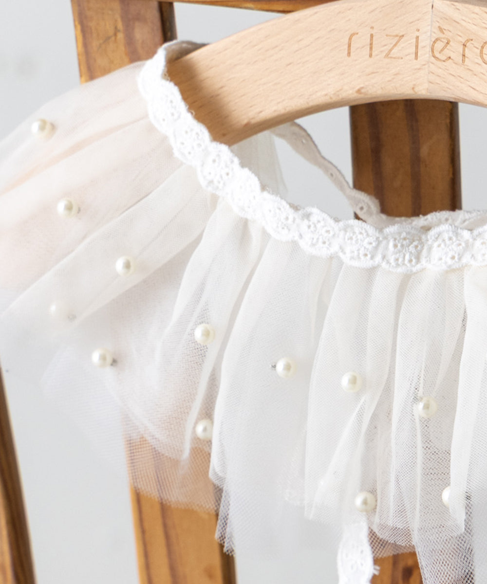 パールドットチュール付け襟