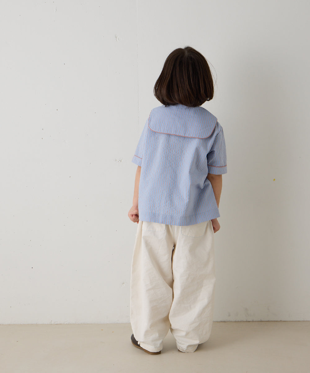 ストライプセーラーカラーブラウス