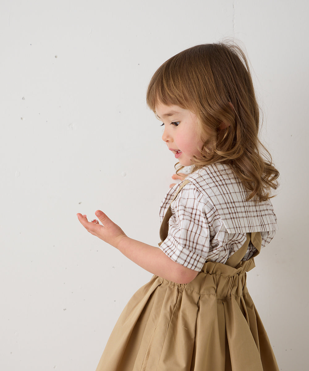 【リンク】ダブルボタンセーラーカラーチェックブラウス