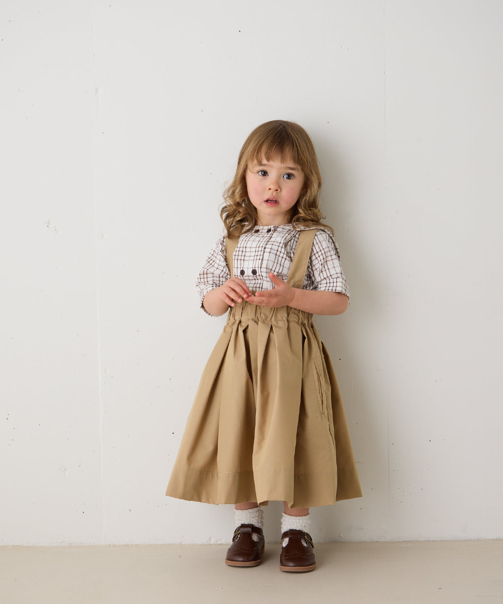 【リンク】ダブルボタンセーラーカラーチェックブラウス