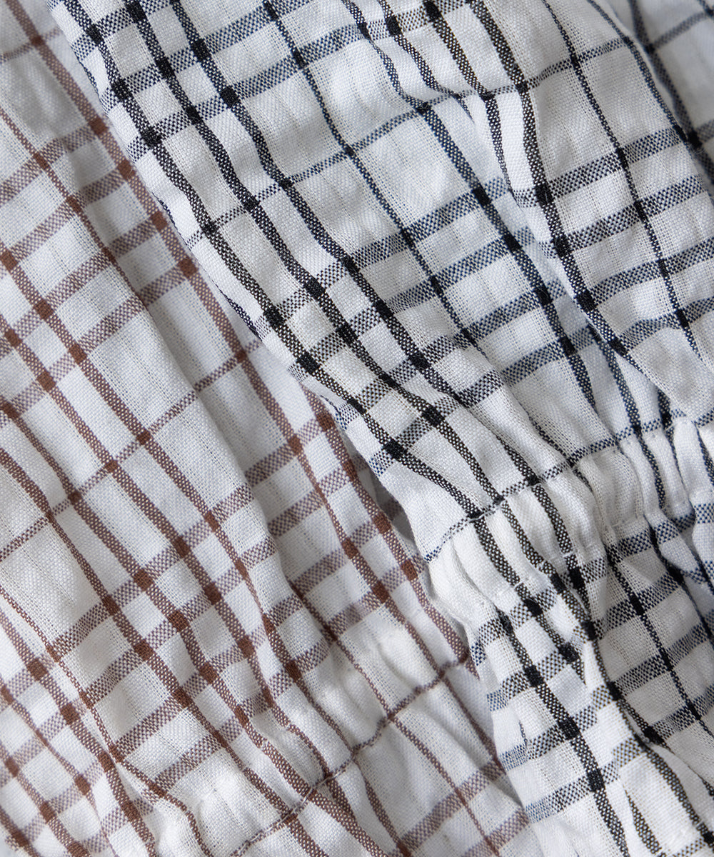 【リンク】フリルカラーチェックブラウス