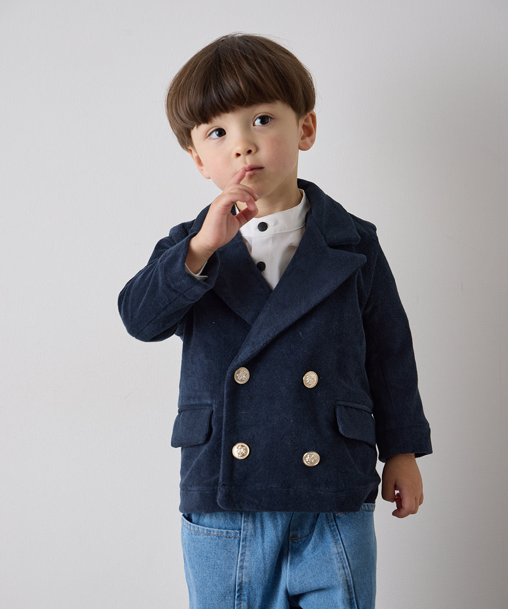 ダブルボタンパイルテーラードジャケット