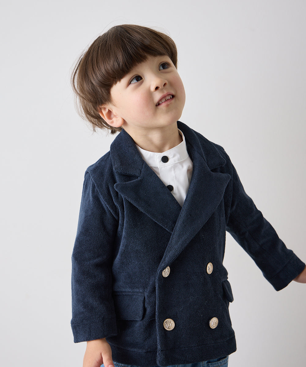 ダブルボタンパイルテーラードジャケット