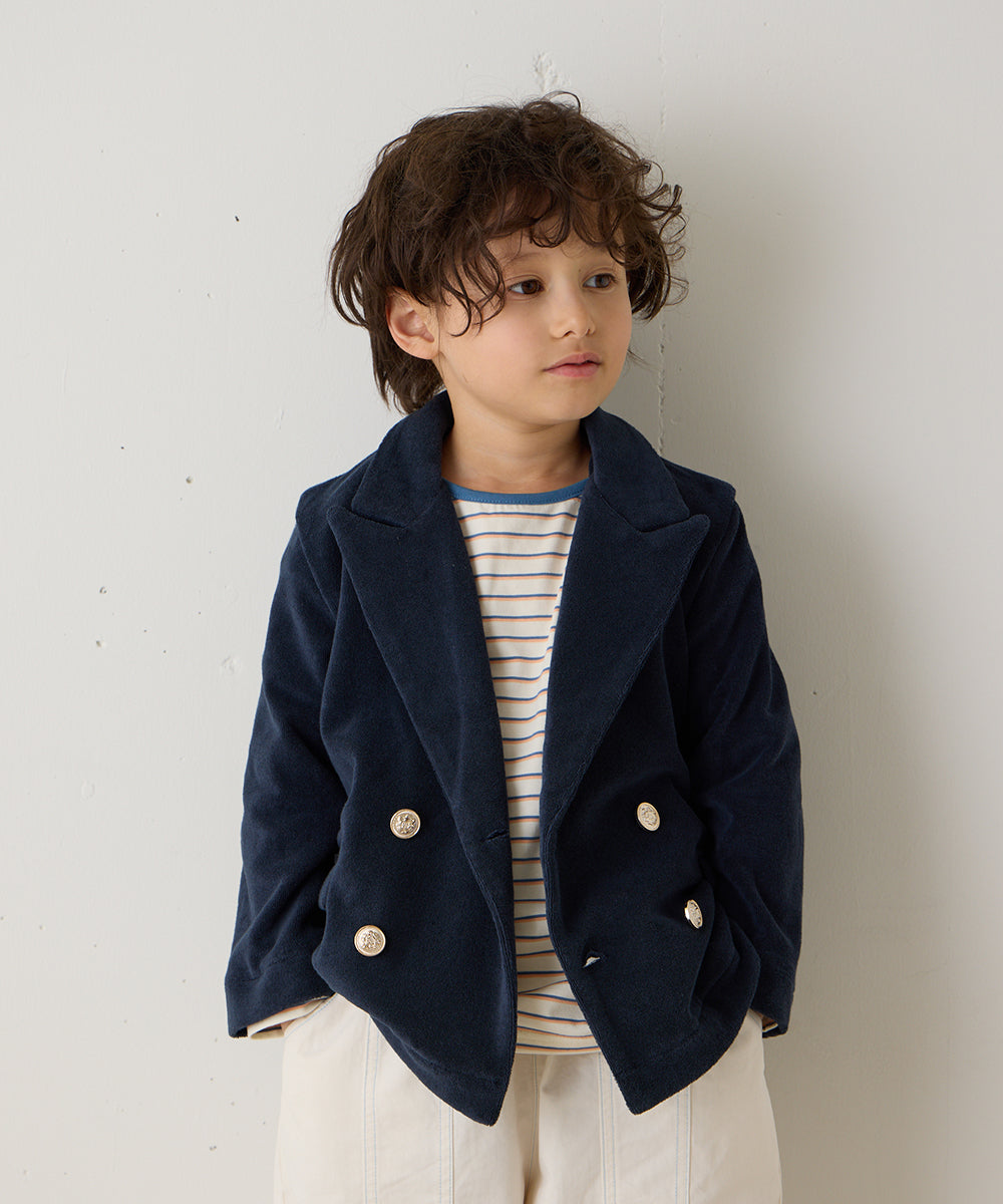 ダブルボタンパイルテーラードジャケット