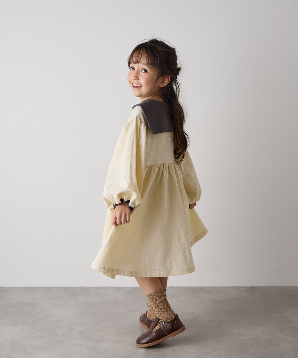 バイカラーセーラーカラーワンピース