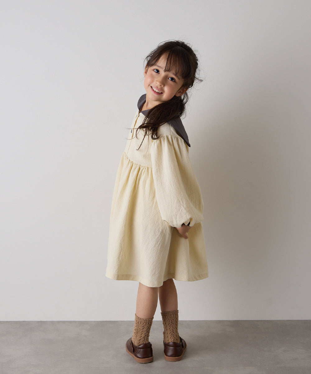 バイカラーセーラーカラーワンピース