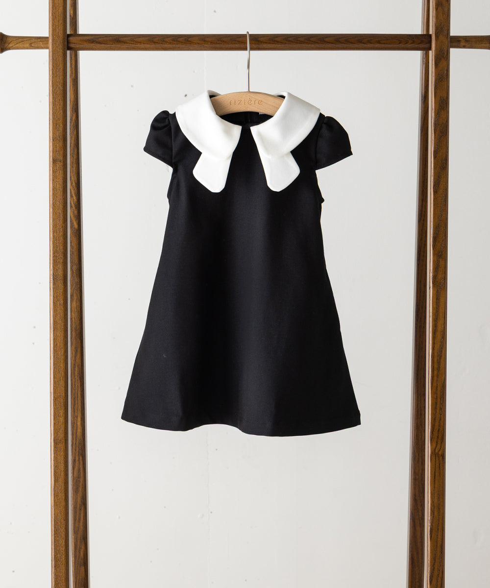 【リンクコーデ】ダブルカラーキャップスリーブワンピース