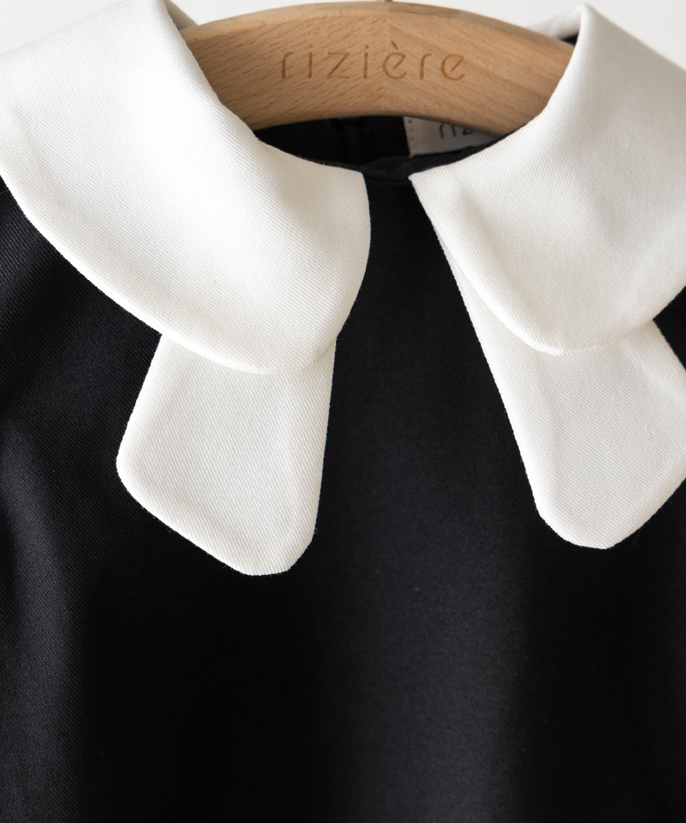 【リンクコーデ】ダブルカラーキャップスリーブワンピース