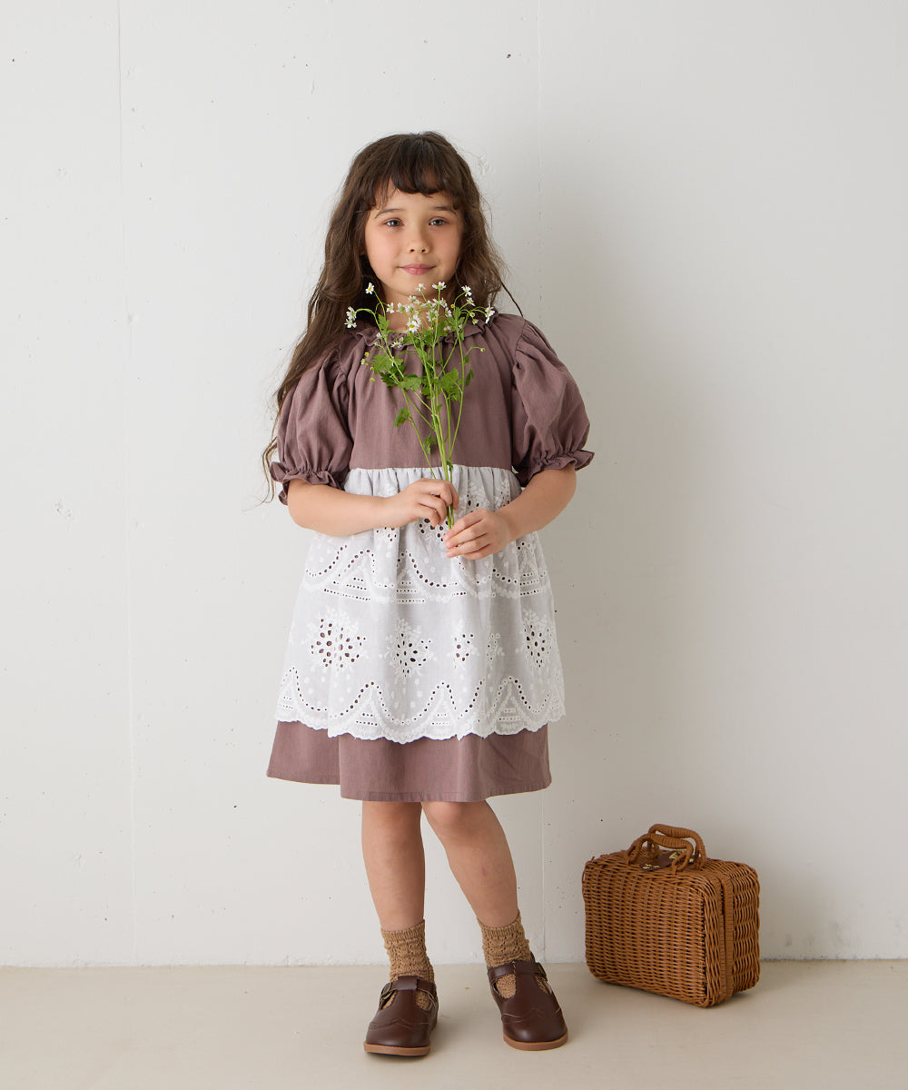 【リンク】スカラップレースエプロンワンピース