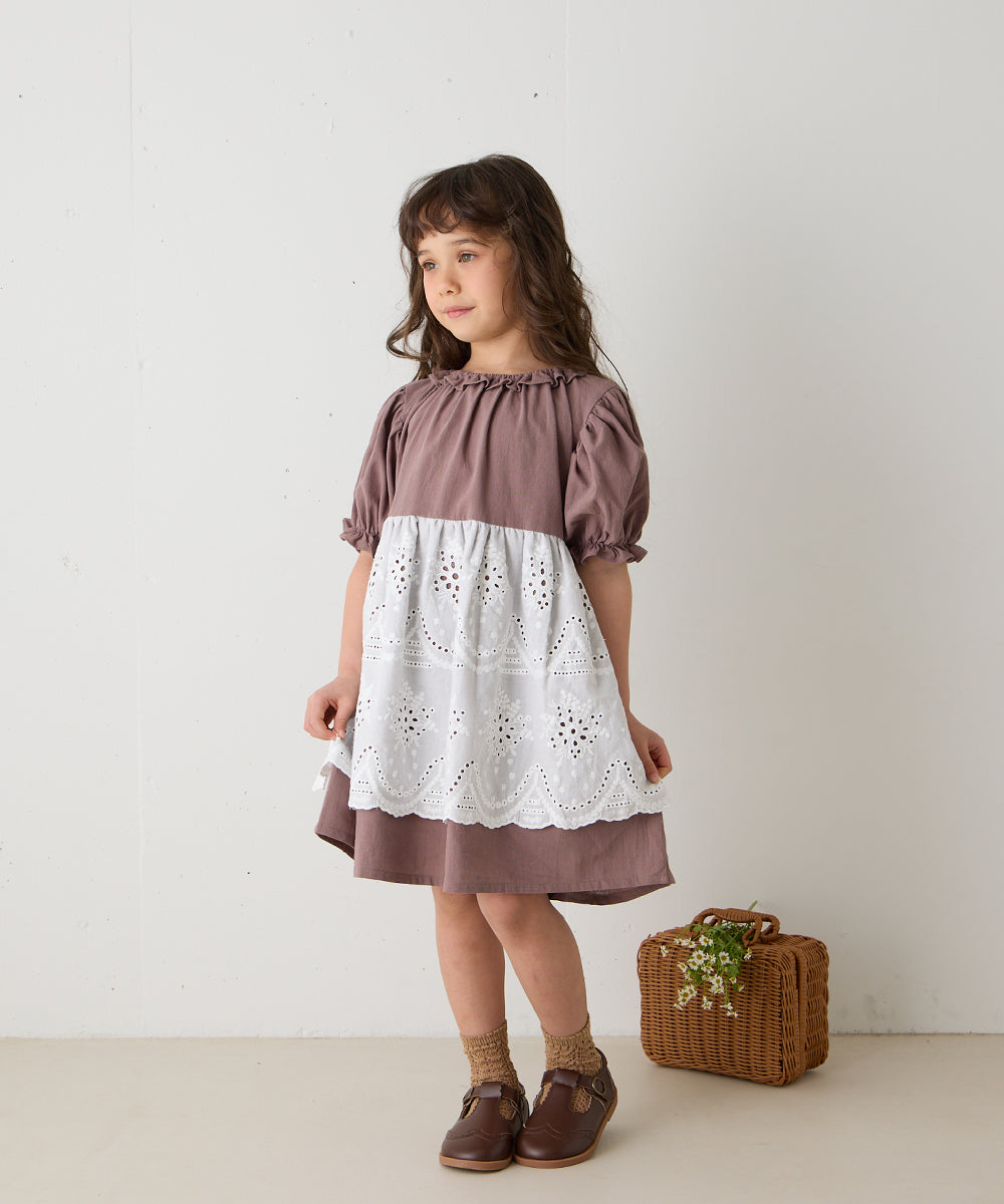 【リンク】スカラップレースエプロンワンピース