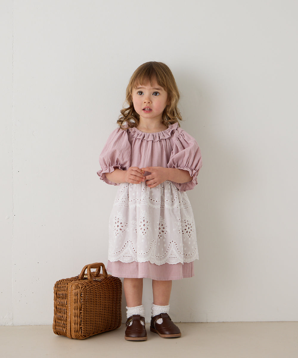 【リンク】スカラップレースエプロンワンピース