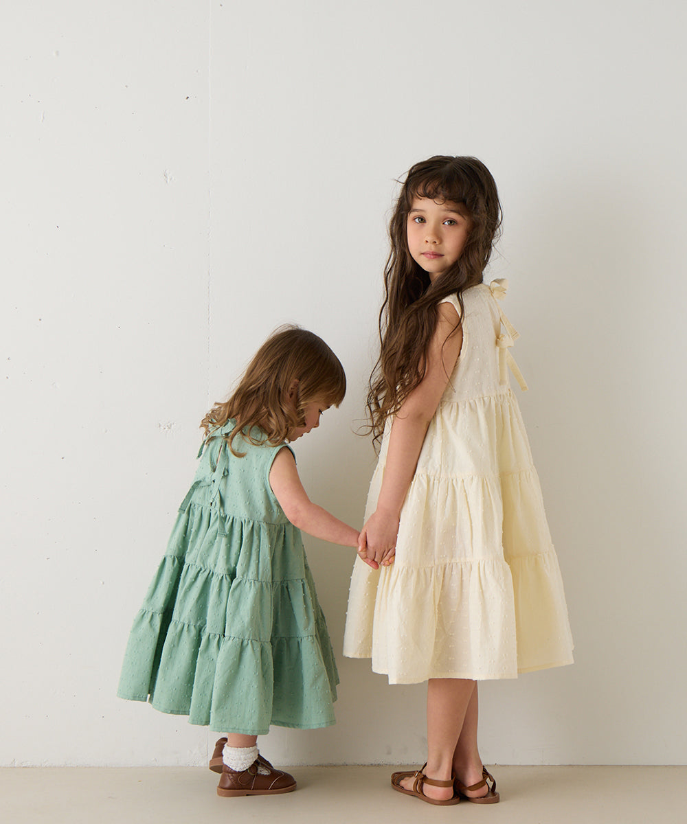 ドビードットバックリボンワンピース