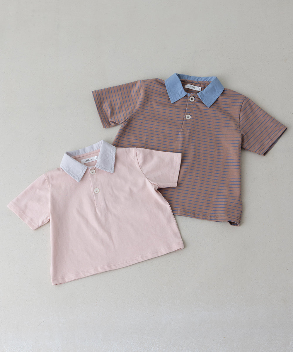 バイカラーポロシャツ