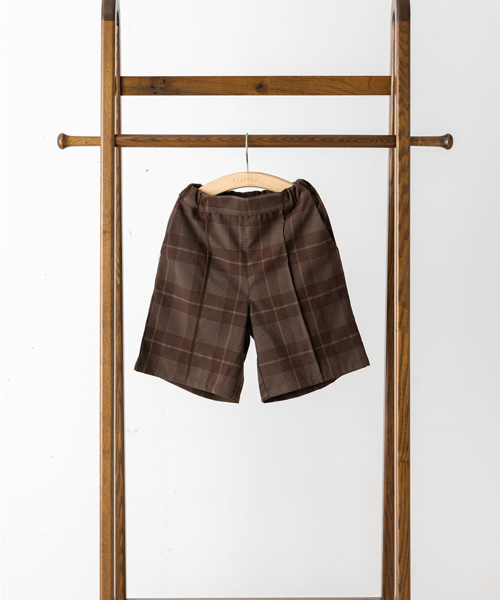 チェックセンターシームハーフパンツ