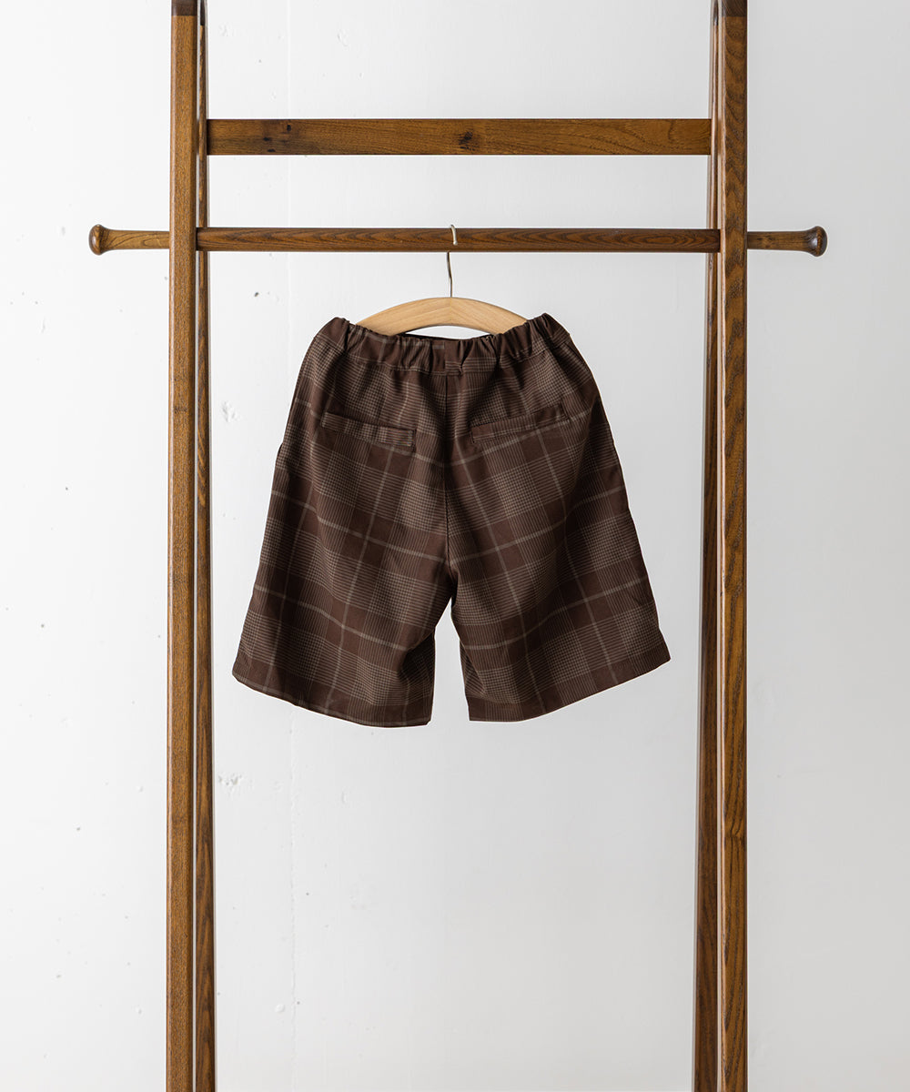 チェックセンターシームハーフパンツ