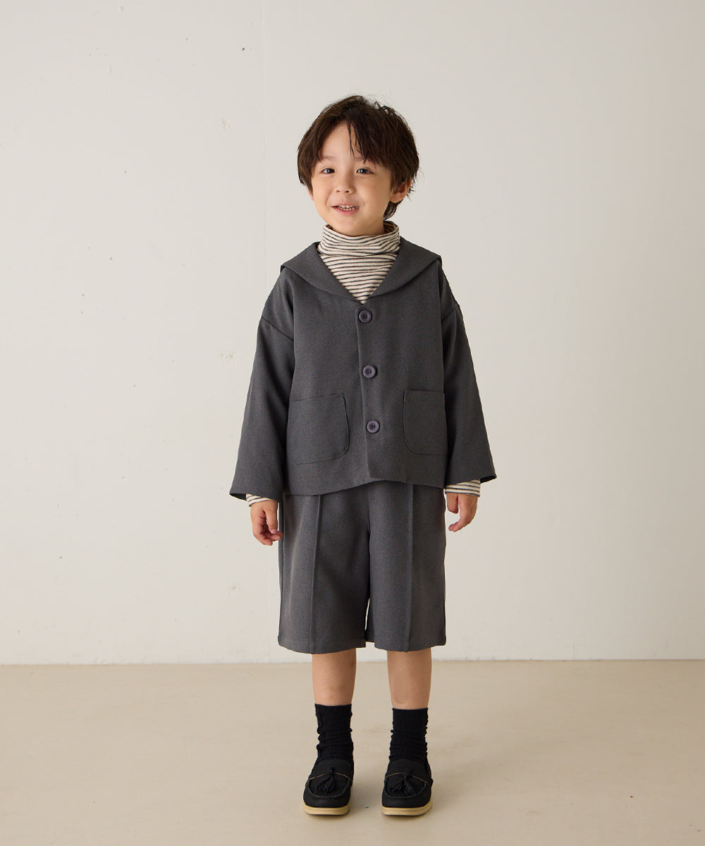 センターシームハーフパンツ(ウエストゴム調整)