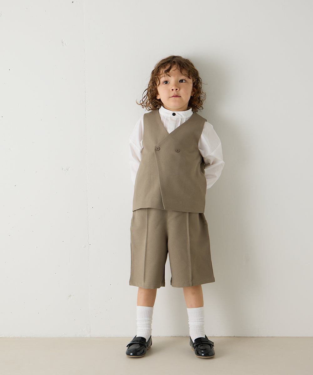 センターシームハーフパンツ(ウエストゴム調整)