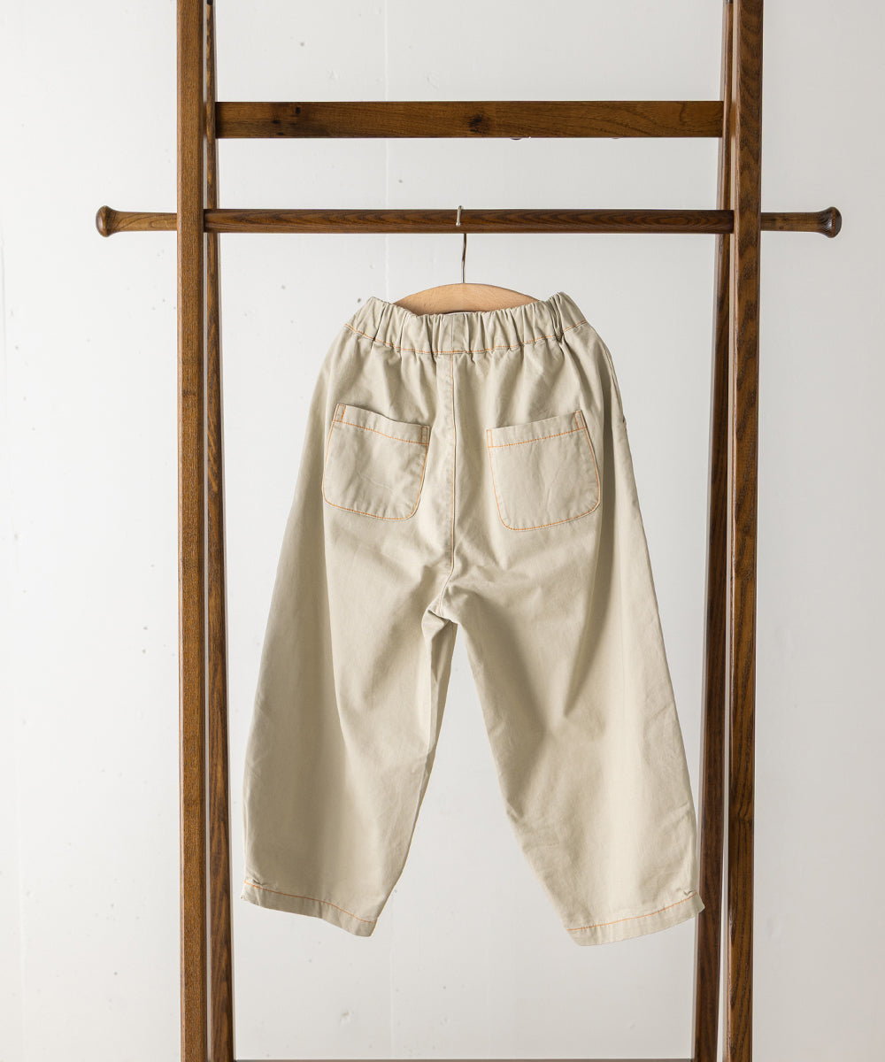 センターダブルシーム配色ステッチパンツ