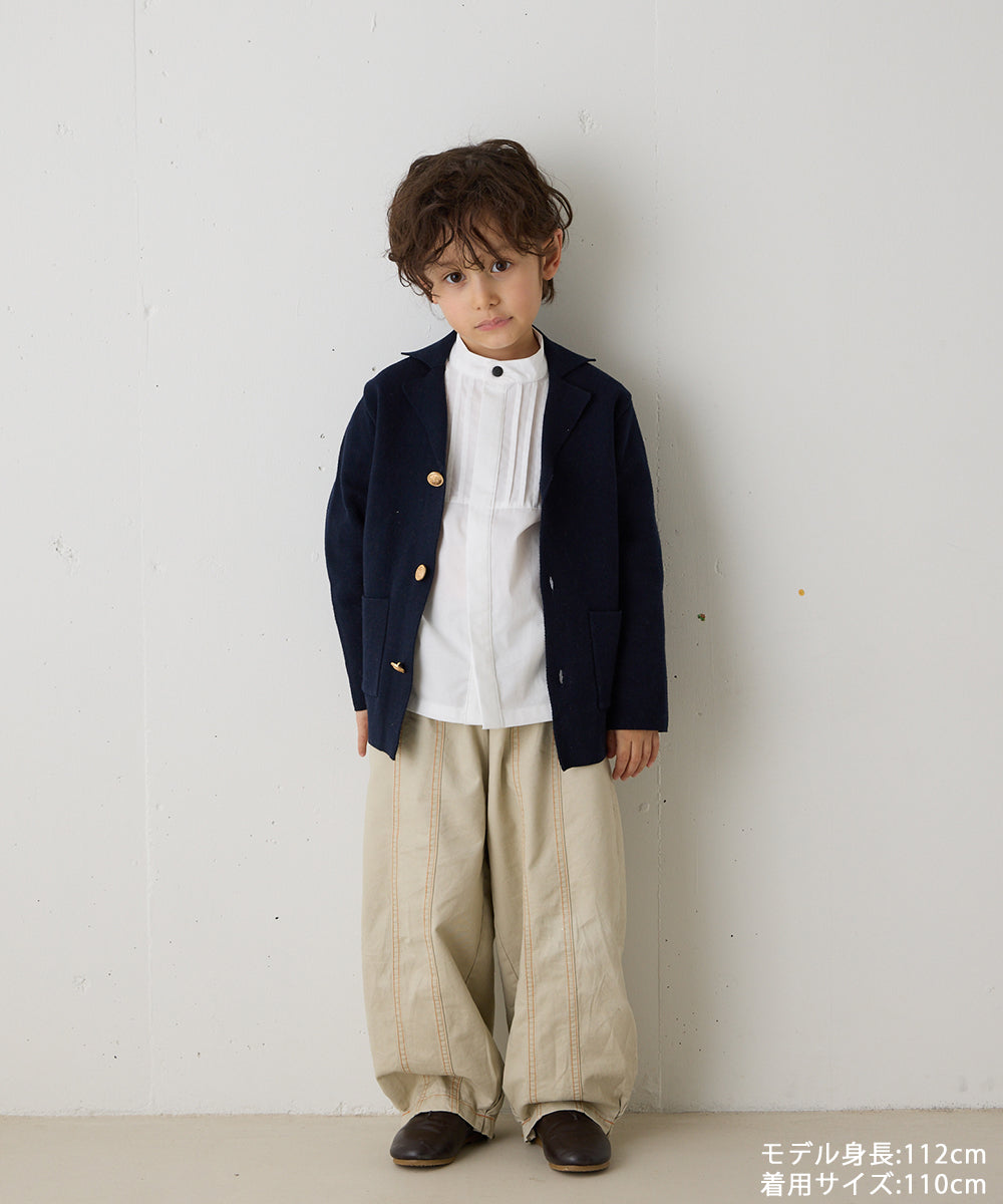 センターダブルシーム配色ステッチパンツ