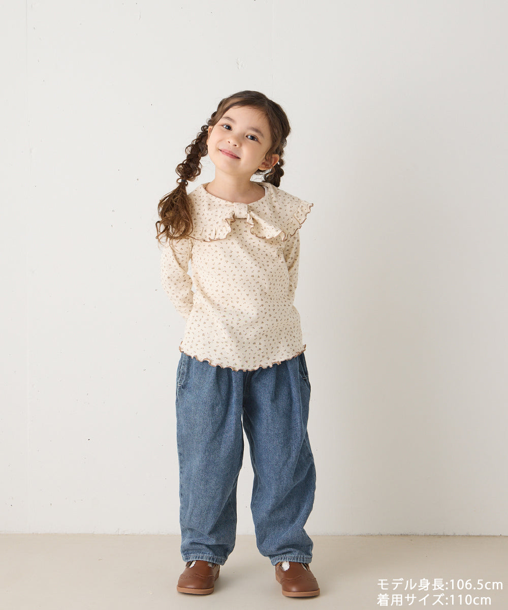 ストーンウォッシュテーパードデニムパンツ