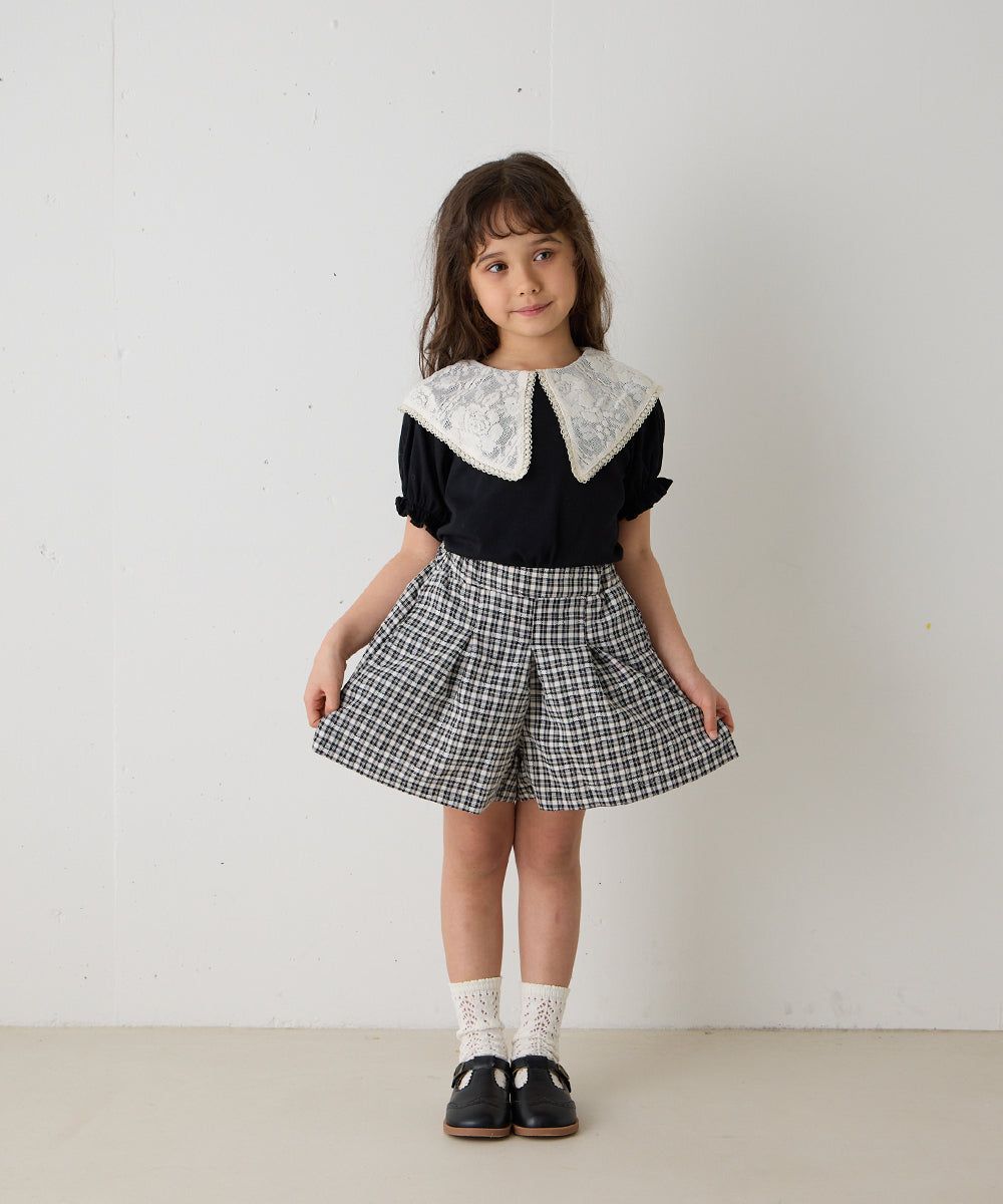 チェックタックショートパンツ