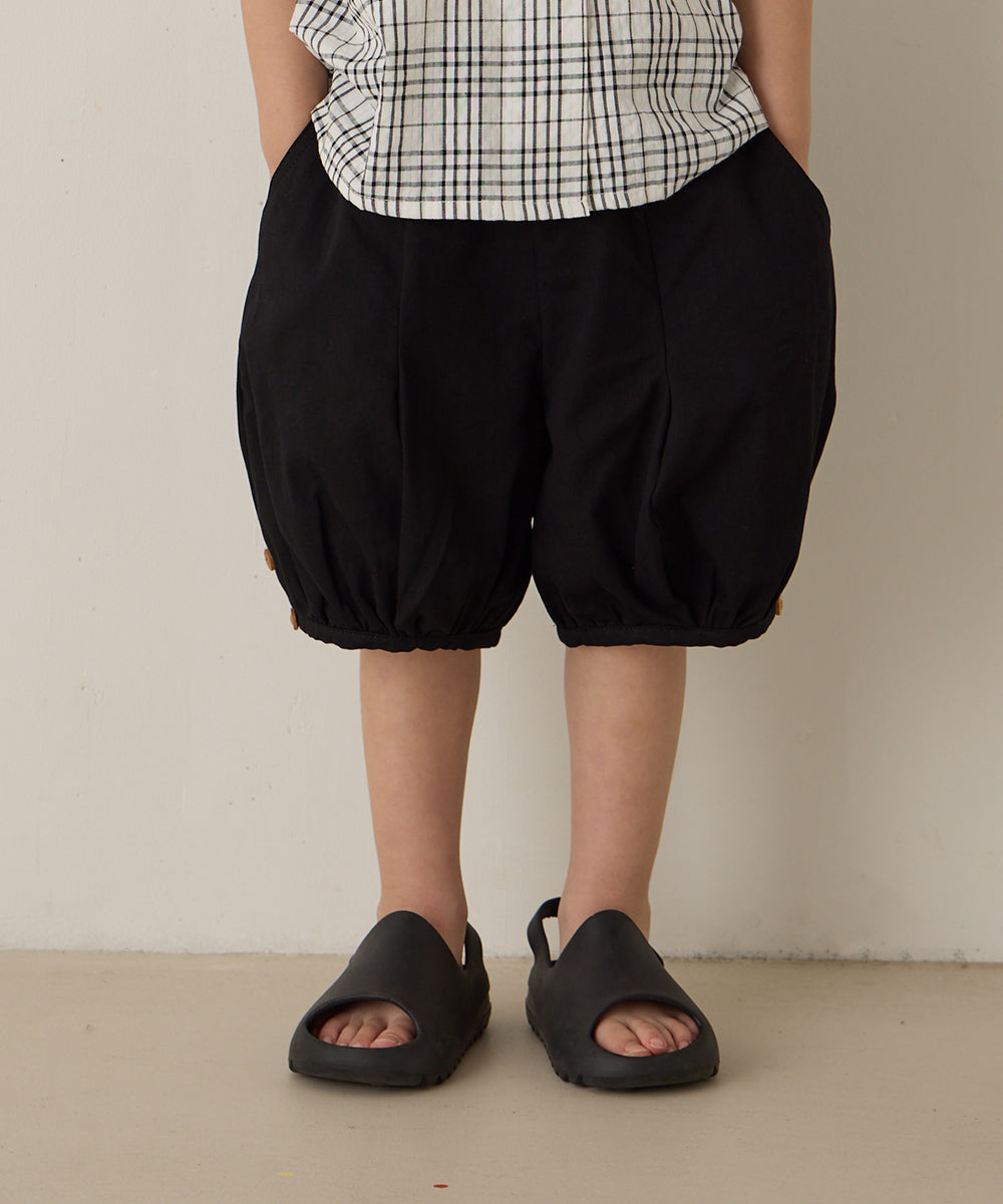 ボタンタックバルーンハーフパンツ