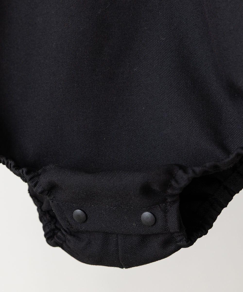 【リンクコーデ】ダブルカラーキャップスリーブベビーロンパース