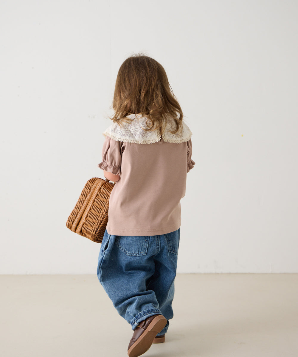 レースビッグカラートップス