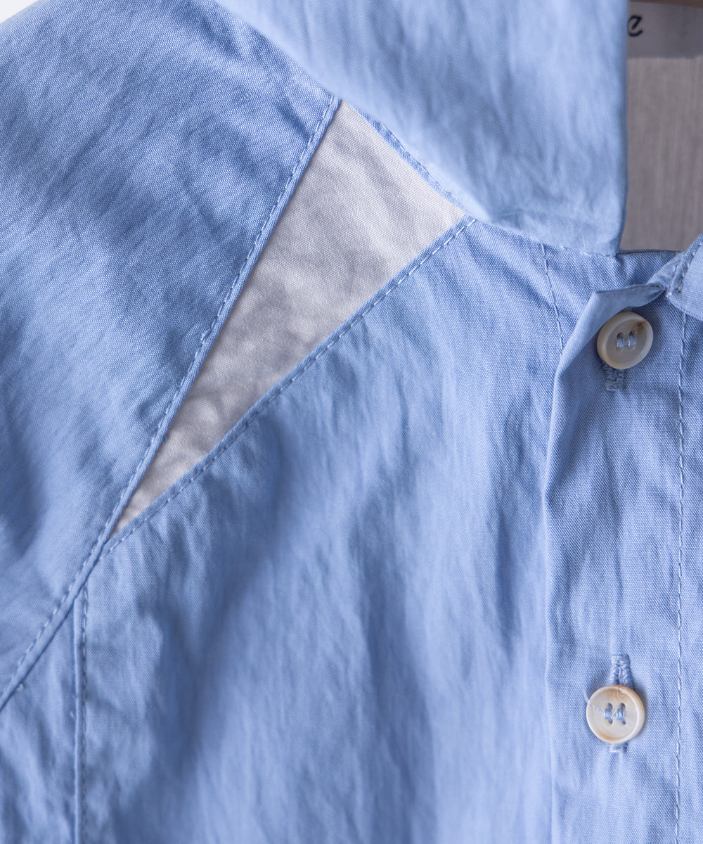 バイカラーラグランスリーブシャツ