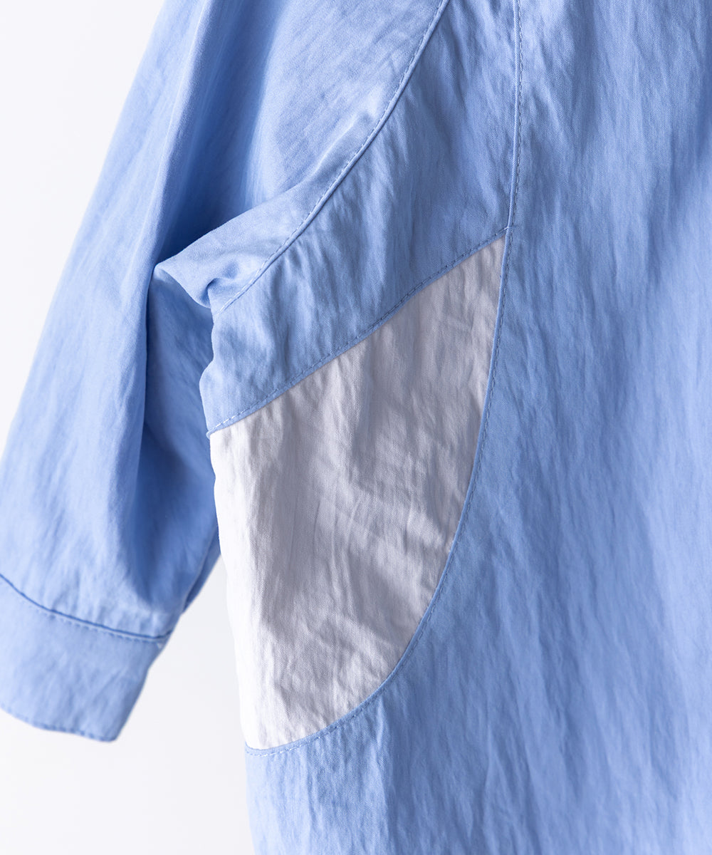 バイカラーラグランスリーブシャツ