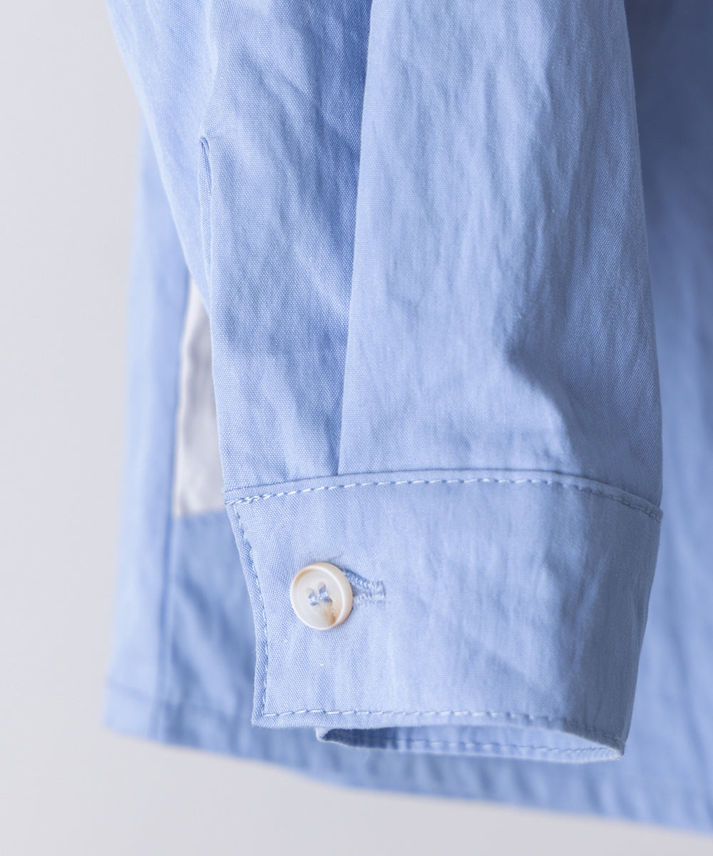 バイカラーラグランスリーブシャツ