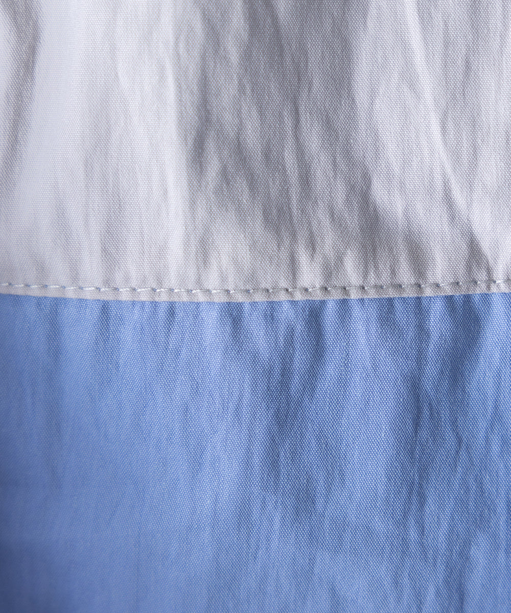 バイカラーラグランスリーブシャツ